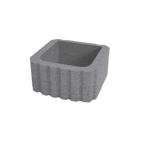 detail Tvárnice svahová Diton 295×295×140 mm hladká přírodní (84)