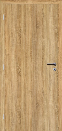 detail Dveře struktur SMART plné dub sonoma 90 L oblá hrana boční