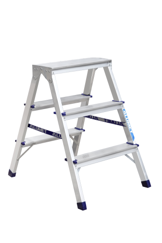 detail Schůdky hliníkové oboustranné ALUMET počet příček 2x3