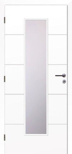 detail Dveře SMART 8 lak snow 60 L sklo satinato