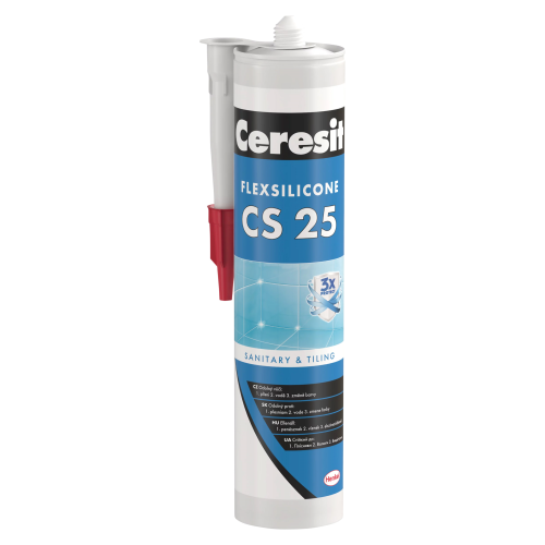 detail Silikon sanitární Ceresit CS 25 siena 280 ml