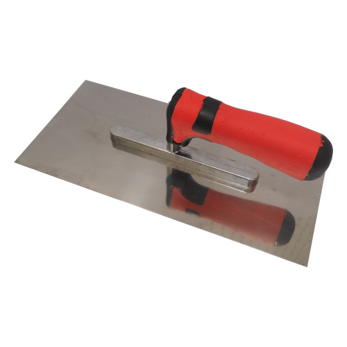 detail Hladítko nerezové, s pogumovanou rukojetí, hladké, 270×130 mm, profi