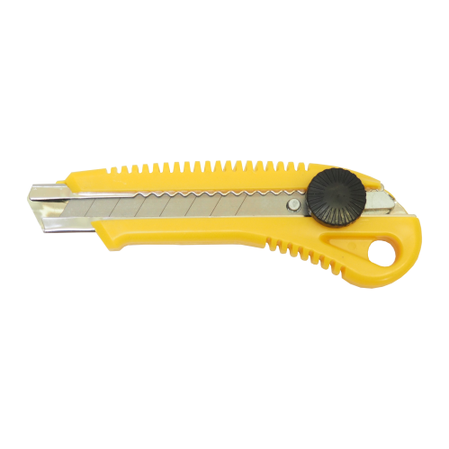 detail Nůž odlamovací, plastový, s kovovou výztuhou a šroubovou aretací, 18 mm