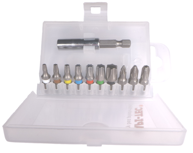 detail Set nástavců (PZ1,PZ2,PZ3,T10-T50) v plastové krabici