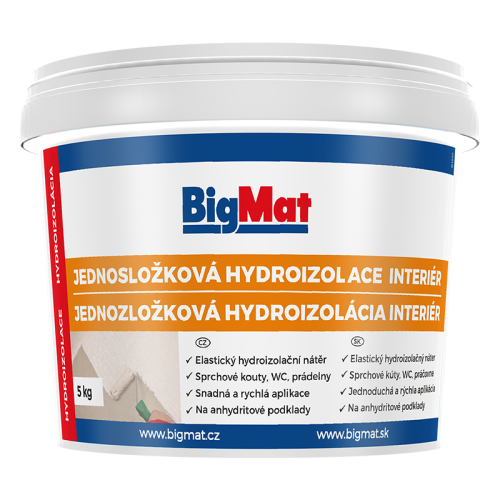 detail Hydroizolace jednosložková interiér BigMat 5 kg