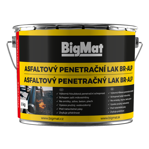 Lak asfaltový penetrační BR-ALP BigMat 8kg