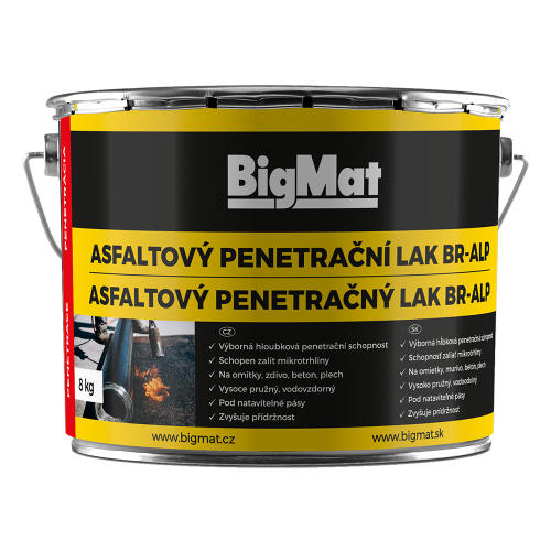 detail Lak asfaltový penetrační BR-ALP BigMat 8 kg
