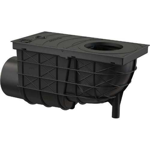detail Lapač střešních splavenin boční DN 110 mm, černá, Enpro