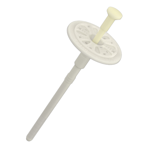 detail Hmoždinka fasádní talířová FIXPLUG 08 s plastovým teleskop. trnem 170 mm
