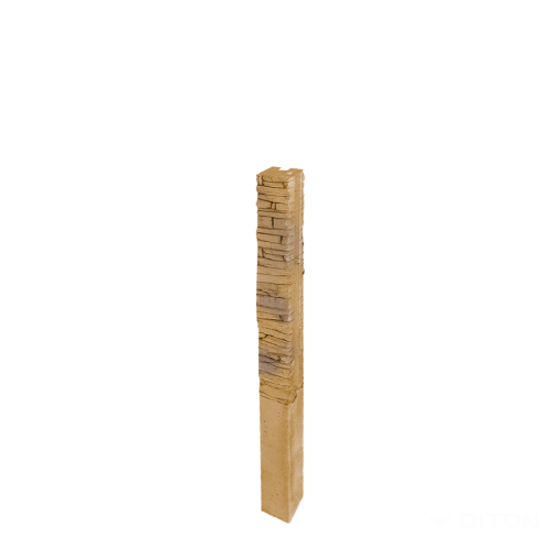 detail Sloupek plotový Diton Quick wall stone 160 150×150×2500 mm rohový hnědý mix (8)