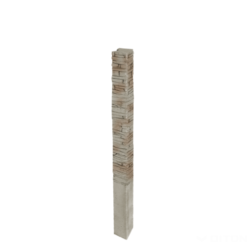 detail Sloupek plotový Diton Quick wall stone 200 150×150×2900 mm koncový béžový mix (8)