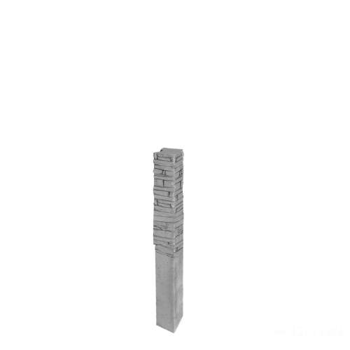 detail Sloupek plotový Diton Quick wall stone 120 150×150×2100 mm koncový přírodní (8)