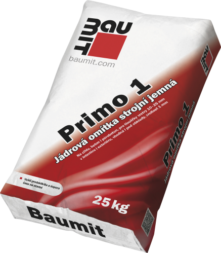 detail Omítka vápenocementová Baumit Primo 1 jemná 1 mm 25 kg