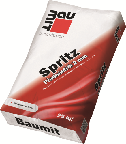 detail Podhoz cementový Baumit Spritz / Přednástřik 2 mm 25 kg