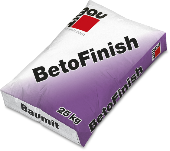 detail Hmota stěrková sanační Baumit BetoFinish 25 kg