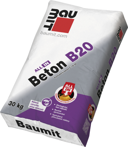 detail Beton konstrukční Baumit Beton B 20 All in 30 kg