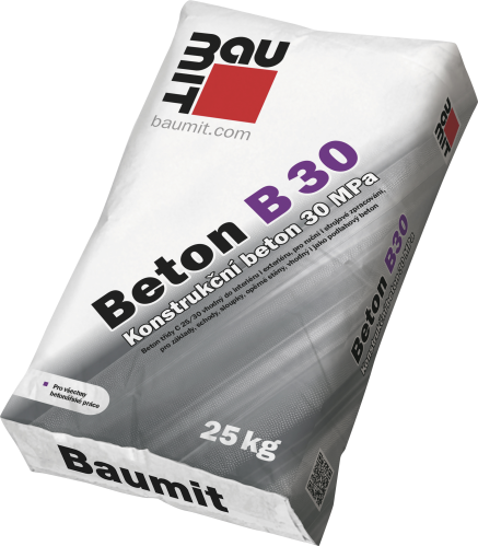 detail Beton konstrukční Baumit Beton B 30 25 kg