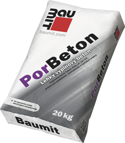detail Beton lehký Baumit PorBeton 20 kg