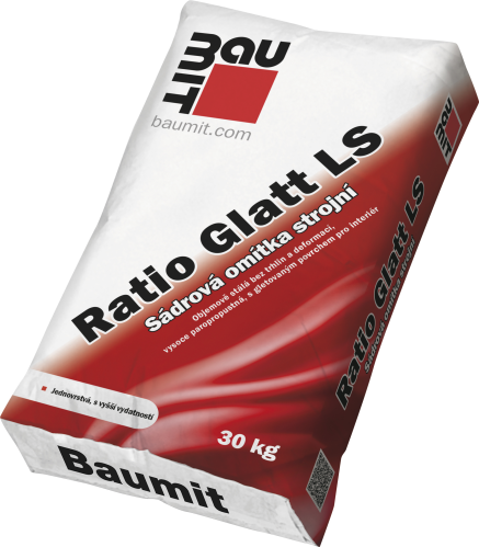 detail Omítka sádrová Baumit Ratio Glatt LS 30 kg