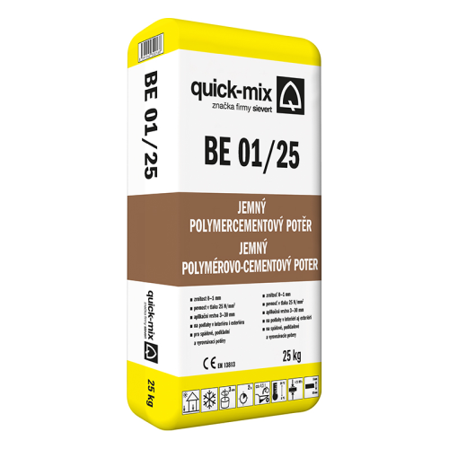 detail Potěr polymercementový BE 01/25 jemný 25 kg