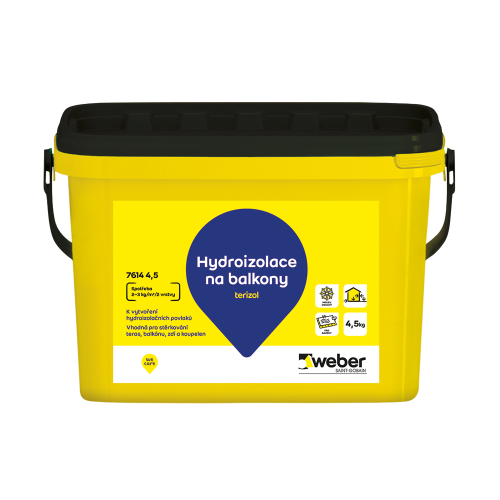 detail Hmota hydroizolační weber Terizol 4,5 kg