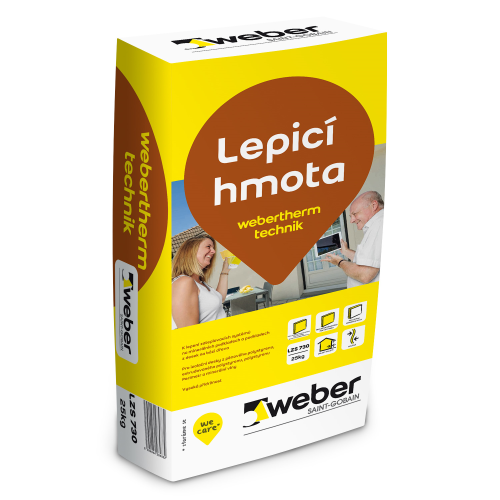 detail Hmota lepicí a stěrková webertherm technik 25 kg
