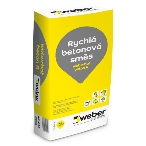 detail Směs betonová weberbat beton R 25 kg