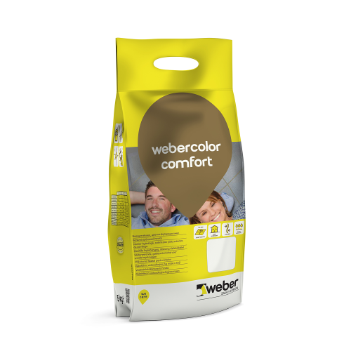 detail Hmota spárovací webercolor comfort Mocha 5 kg