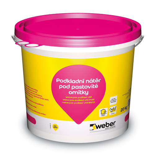 detail Nátěr pokladní weberpas podklad UNI bílá 20 kg