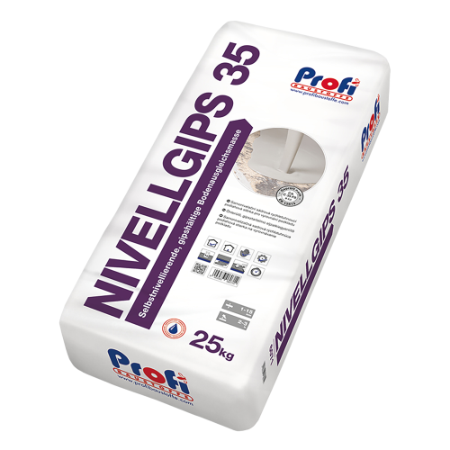 detail Stěrka samonivelační sádrová Profi Nivellgips 35 25 kg
