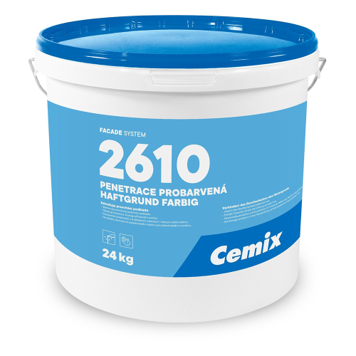detail Penetrace fasádní probarvená Cemix 2610 šedá 24 kg