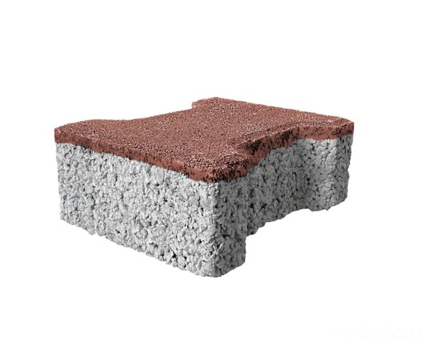 detail Dlažba betonová Diton Íčko Aquapore 80 mm červená (8)