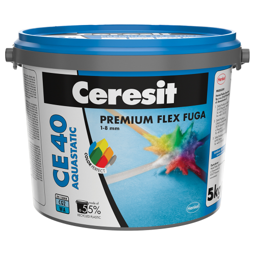 detail Hmota spárovací Ceresit CE 40 Aquastatic cementgrey 5 kg
