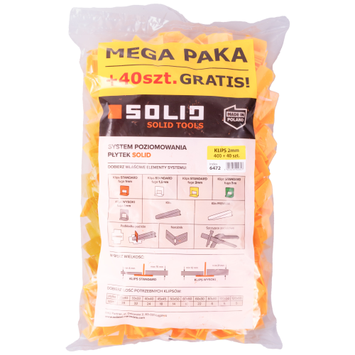 detail Spony SOLID leveling 2 mm-400+40ks