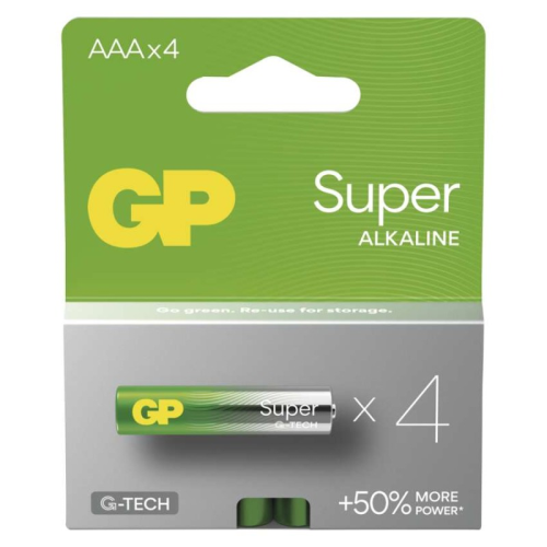 detail Baterie alkalická GP Super AAA (LR03) 1,5V - 4ks