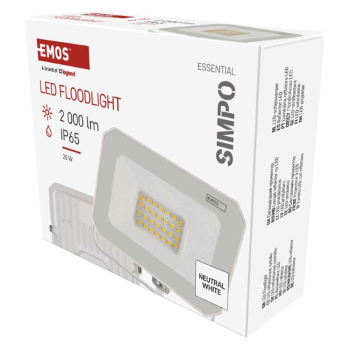 detail Reflektor EMOS Simpo LED / 20W / IP65 / 2 000 lm / bílý
