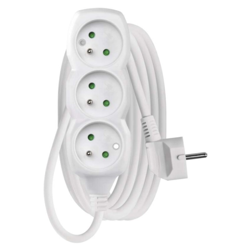 detail Kabel prodlužovací EMOS 3 m / 3 zásuvky bílý