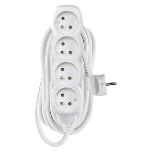 detail Kabel prodlužovací EMOS 7 m / 4 zásuvky / bílý