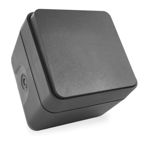 detail Přepínač nástěnný Cyklone EMOS / IP55 / černý