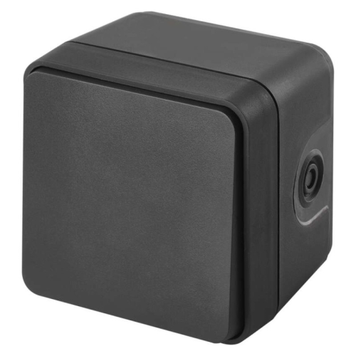 detail Přepínač nástěnný Cyklone EMOS / IP55 / černý