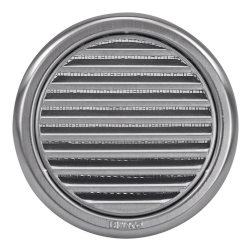 detail Mřížka větrací Haco kruhová 125 mm nerezová se síťovinou