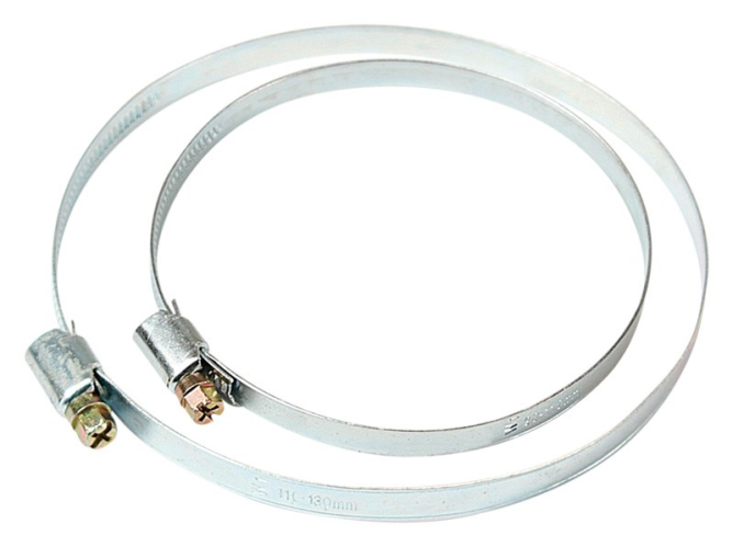 detail Spona hadicová ventilační Haco HS W1 125 pozinkovaná ocel [2 ks]