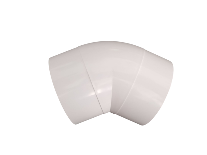 detail Koleno ventilační Haco CKO 45°/100 mm plastové