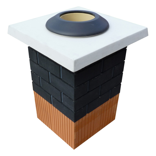 detail Sestava komínová Ciko 3V Universal pr. 200 mm výška 6 m připojení 90° Komfort černý