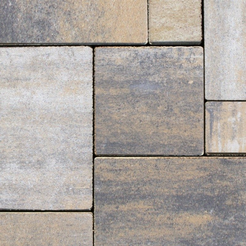 detail Dlažba betonová Semmelrock Citytop Elegant kombi 60 mm se zkosenou hranou bíložlutočerná