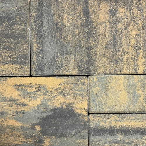 detail Dlažba betonová Semmelrock Citytop Elegant kombi 60 mm se zkosenou hranou grafitovorezavá