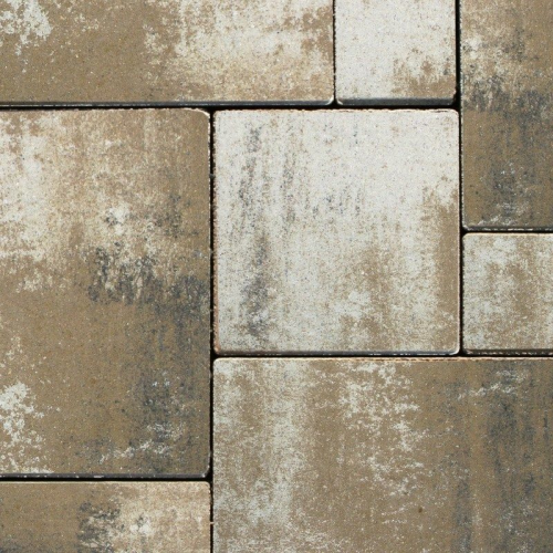 detail Dlažba betonová Semmelrock Citytop Elegant kombi 80 mm se zkosenou hranou bílohnědočerná