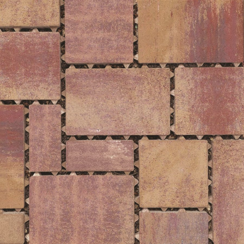 detail Dlažba betonová Semmelrock Citytop Eko kombi 60 mm se zkosenou hranou triomix podzim