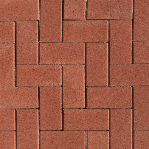 detail Dlažba betonová Semmelrock Citytop Obdélník 80 mm bez zkosené hrany hladká červená