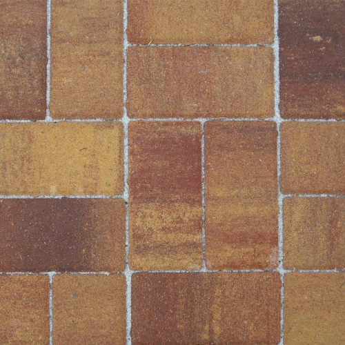 detail Dlažba betonová Semmelrock Nardo 40 mm se zkosenou hranou triomix podzim